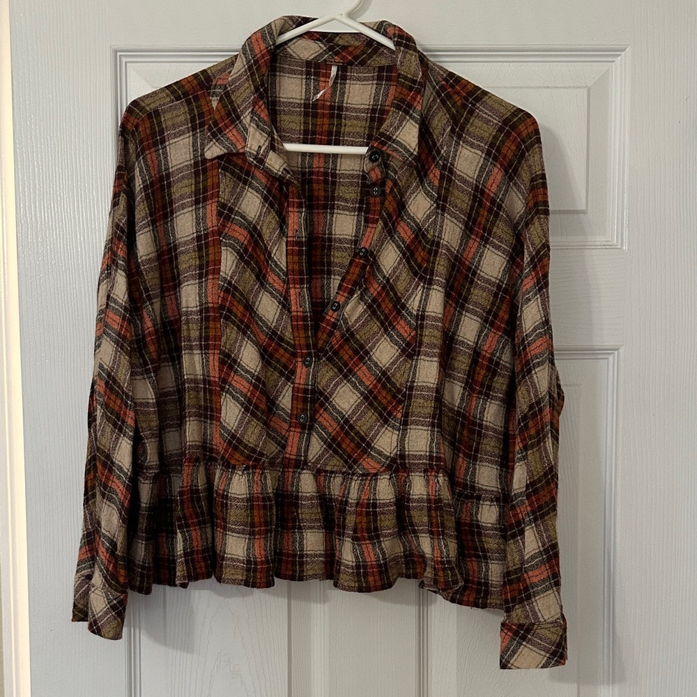 Free People Multicolor Plaid Shirt